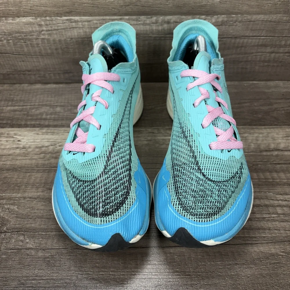 Nike Vaporfly Next% 2 Green Blue Womens US Size 8 CU4123-300 Running Shoes